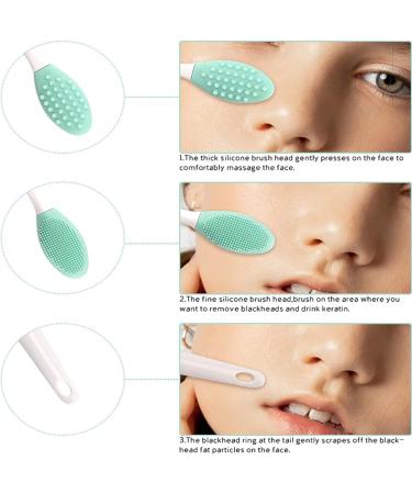 Double-Sided Soft Silicone Lip Exfoliating Brushes - Green Pink 2 Pcs - Buy Online on GoSupps.com