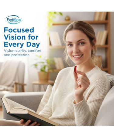 Fortifeye Focus Eye Care Supplement 30 Softgel Capsules - Triple Carotenoid Including Astaxanthin Lutein and Zeaxanthin Supplements Eye Vitamins Supports Eyes Fatigue and Blue Light Protection - Buy Online on GoSupps.com