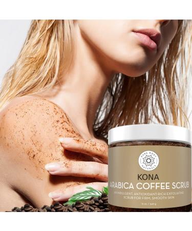 Arabica Coffee Body Scrub Exfoliator with Caffeine for Cellulite & Stretch Marks | Exfoliating Face, Hand, Foot & Butt Skin | Coffee Scrub for Women | 12 oz - Buy Online on GoSupps.com