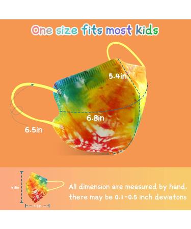 Zoonana Kids Disposable Face Masks - 30 Pcs Breathable 4-Ply Protection Mask for Boys and Girls - Tie Dye Colorful Design - Buy Online on GoSupps.com