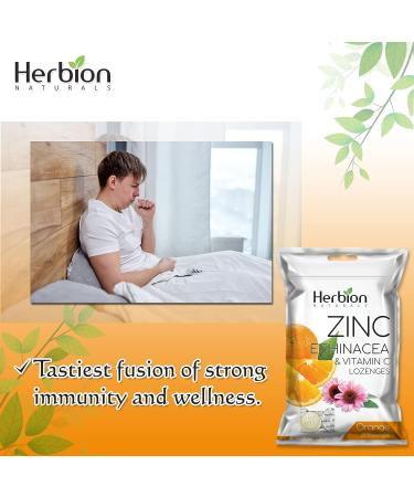 Herbion Naturals Zinc Echinacea & Vitamin C Lozenges - 25 CT - Immune Support for Adults & Children 5+ - Orange Flavor - Buy Online on GoSupps.com