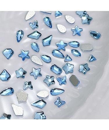 FEIlei 100Pcs Mixed Glass Crystal Hybrid Diamond Rhinestones Nail Art Decorations Drop Rhombus Flatback Stones 3D Gems - Buy Online on GoSupps.com