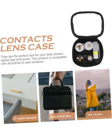 Hapinary Contact Lens Container Set - Travel Kit with Mirror Multi-Color Eye Care Case 11x9cm Storage Box for Lenses & Glasses - Buy Online on GoSupps.com