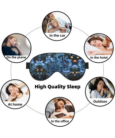 Blue Christmas Snowflake Print Double-Sided Eye Mask Soft and Light Blocking for Enhancing Sleep Quality - Buy Online on GoSupps.com