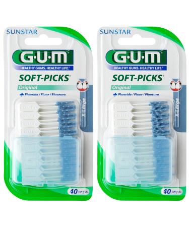 GUM SOFT-PICKS Interdental brushes X-LARGE DOUBLE PACK (2x 40 pieces)