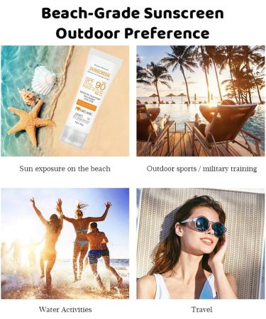 Face Sunscreen Face Sun Lotion Cream with SPF90 Beauty Skin Care Anti Sun UVA/UVB Radiation Protection Lotion For Face And Body SUN Protect for Outdoor Oil Free(40g) - Buy Online on GoSupps.com