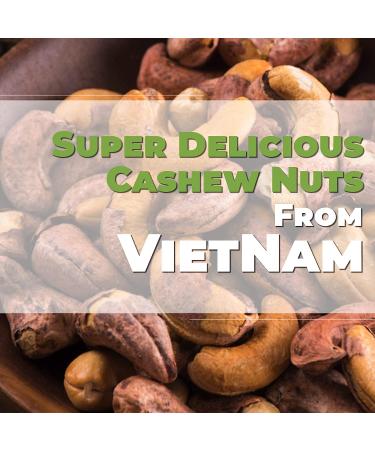 Hansia Organic Wood Fire Sea Salted Cashews with Skin - 2.2 lb - Whole Dry Roasted Non-GMO Nuts with Magnesium, Fiber, Protein, Vitamin & Iron - Oil-Free Snack - Buy Online on GoSupps.com