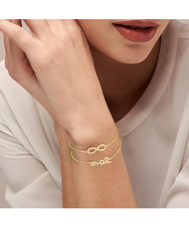 Adjustable Slider Bracelet Chain Extender with Rhinestone Ends - Set of 10, Gold - Ideal for Women and Girls DIY Jewelry Making - Buy Online on GoSupps.com