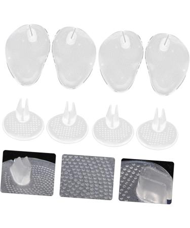 FOMIYES Gel Toe Pad Inserts - 4 Pairs of Metatarsal Cushions for Thong Sandals | Forefoot Comfort & Clear Cushioning - Buy Online on GoSupps.com