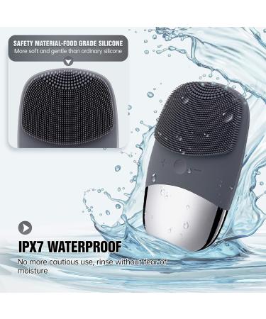 Sonic Facial Cleansing Brush Electric Silicone Face Brush and Massager Waterproof Silicone Face Scrubber for Deep Cleansing Exfoliating Blackhead Removing Rechargeable (Color : Blue) - Buy Online on GoSupps.com