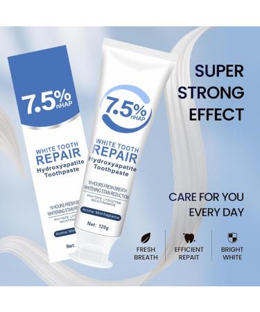 7.5% Hydroxyapatite Toothpaste Fluoride-Free Formula with Gentle Mint for Sensitive Teeth Cleans and Cares for Oral Health Promotes Freshens Breath. - Buy Online on GoSupps.com