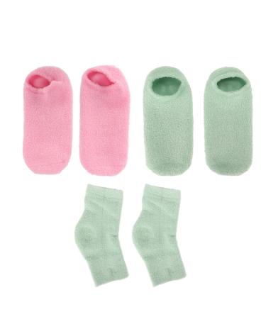 Qukaim Heels Moisturizing Socks Moisturizing Gel Heel Sleeves Exfoliating Heels Moisturizing Socks Set Nourishing Spa Socks Improves Roughness and Skin Rejution