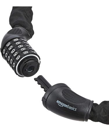 Buy Amazon Basics 5-Digit Bicycle Chain Lock - 97.2 cm Black | Secure Your Bike Internationally - Buy Online on GoSupps.com