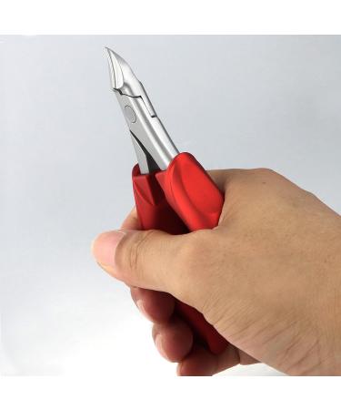 VOGARB Toenail Clippers for Thick Nails Innovative Curved Sharp Blade Heavy Duty Toe Nail Nippers for Men Adults Seniors Comfort Handle (Wine-red Single) Wine-red Single - Buy Online on GoSupps.com