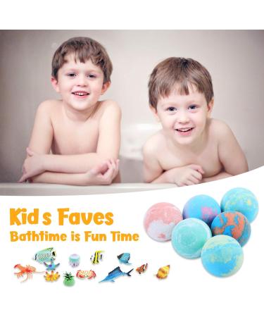 2023 Bath Bombs for Kids with Surprise Toys - Handmade Fizzies with Funny Ocean Toys - Natural & Organic Bath Balls Kit for Girls & Boys - Buy Online on GoSupps.com