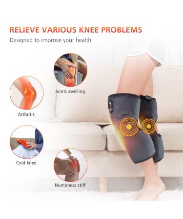 COMFIER Knee Massager with Heat & Vibration - Ultimate Relief Heating Pad & Brace for Knee Pain & Stress Relief - Buy Online on GoSupps.com