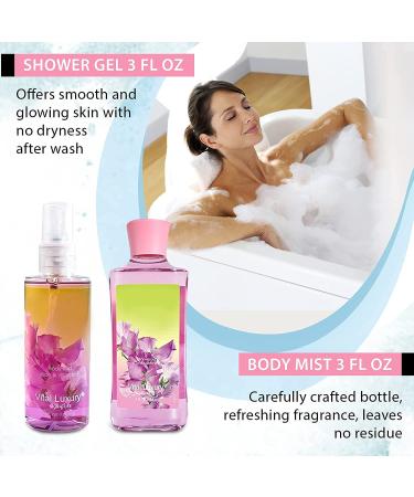 Sweet Pea Bath & Body Kit | 3 Fl Oz Skincare Gift Set | Body Lotion Shower Gel & Fragrance Mist | Perfect for Halloween & Christmas Gifts for Him & Her - Buy Online on GoSupps.com