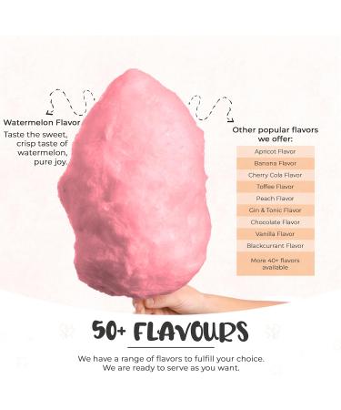 Baking Beauty and Beyond Premium Floss Sugar for Cotton Candy - Cotton Candy Flossing Sugar with Natural Ingredients Perfect for Every Occasion Bulk Floss Sugar 800g - Watermelon Flavour - Buy Online on GoSupps.com