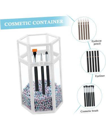 Mikinona Box Makeup Brush Storage Bucket Makeup Eyeliner Make up Organizers and Storage Eyeliner Organizer 21.5x12cm White - Buy Online on GoSupps.com