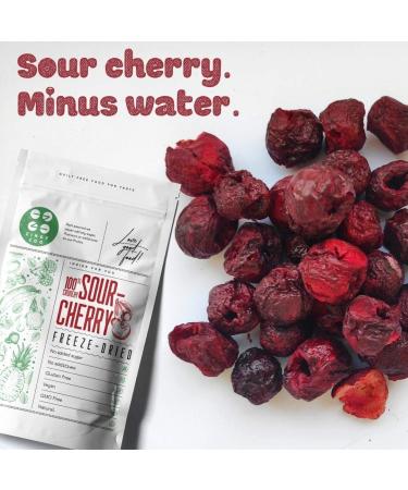  ZINGY ZOO Freeze Dried Sour Cherries | 100% Natural Cherries Sour Freeze Dried Fruit | Lyophilized Griottes Cherries | Free-dried nets - Buy Online on GoSupps.com