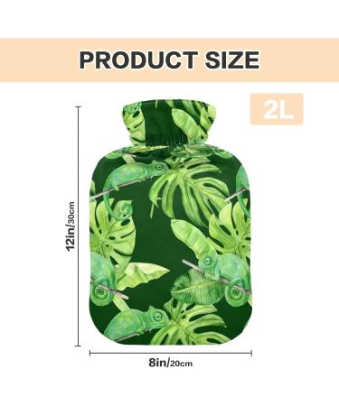 Buy Tropical Chameleon Hot Water Bottle with Cover - 2L for Pain Relief & Menstrual Cramps | International Shipping - Buy Online on GoSupps.com