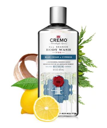 Cremo Rich-Lathering Blue Cedar & Cypress Body Wash - Woodsy Scent with Lemon Peel, Cypress & Cedar Notes - 16 Fl Oz (2-Pack) - Buy Online on GoSupps.com