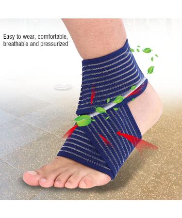 Aramox Ankle Brace - Elastic Compression Support for Achilles Tendonitis Recovery (Blue) - International Shipping Available - Buy Online on GoSupps.com