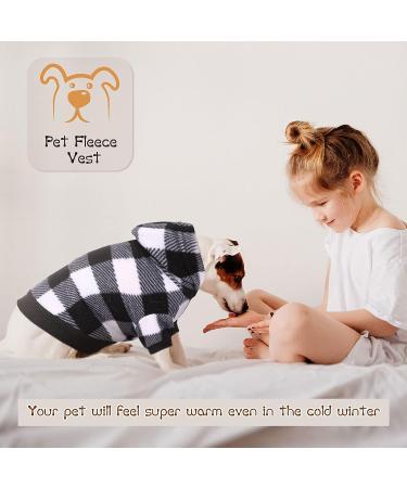 Frienda Plaid Dog Hoodie with Hat - Warm Winter Pet Clothes for Small Medium Puppy (Medium) - Buy Online on GoSupps.com