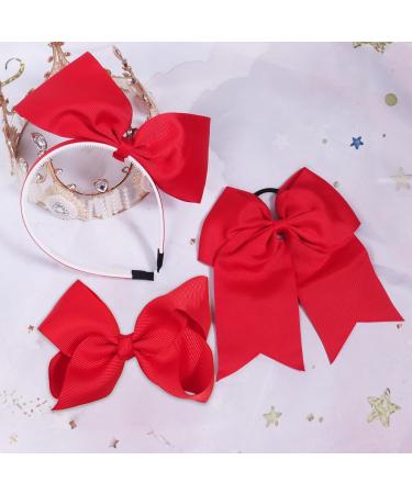 23 Pieces Red Girls School Hair Accessories Red Hair Bows Large Bow Headband Hair Clips Bobble Hair Bands Girl Hair Accessories for Kid Toddler Christmas Birthday Gift - Buy Online on GoSupps.com