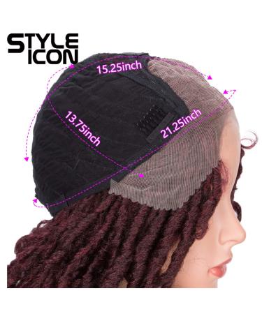 Style Icon 24 Inch Faux Locs Wig for Black Women - 4X4 Free Part Long Twist Synthetic Hair | T4/118 Color - Pack of 1 - Buy Online on GoSupps.com