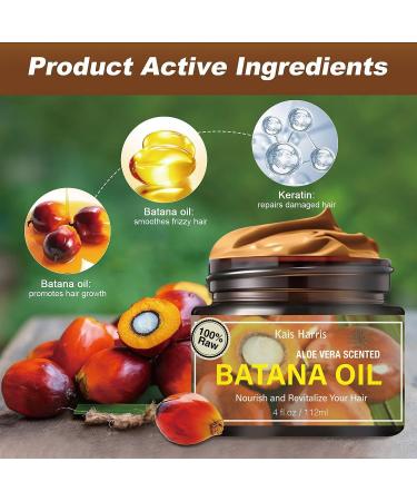 Pure Batana Oil for Hair Growth - Organic Raw & Veganic Hair Growth Oil for Dry Damaged Hair - Eliminate Split Ends Enhance Thickness Prevent Hair Loss - (112ml) - Buy Online on GoSupps.com