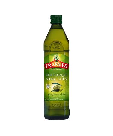 Tramier Extra virgin olive oil (1 x 75 cl), bottle of oil with a fruity and delicate taste, food oil made with olives from Spain of high quality
