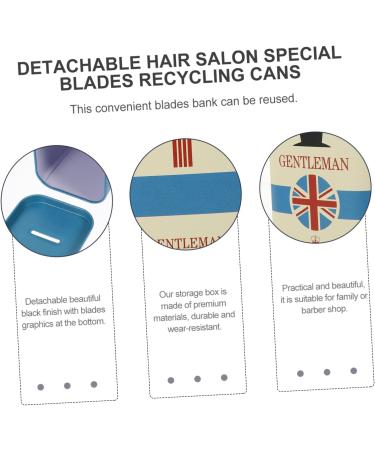 Beaupretty Razor Blade Storage Box - 2-Pack Vintage Blue Container for Blades & Waste Disposal - 7.6cm x 7.6cm - Buy Online on GoSupps.com