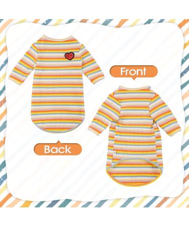 Hairless Cat Cotton T-Shirts - Breathable Summer Pet Clothing for Sphynx Cornish Rex Devon Rex | Soft Stretchable & Skin-Friendly Jumpsuit (S 4.4-5.5lbs) - Yellow - Buy Online on GoSupps.com