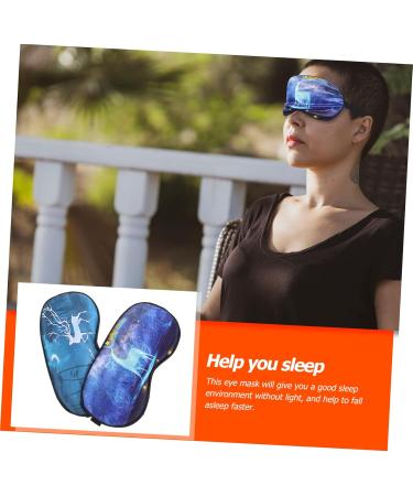 Angoily 2pcs Silk Imitation Eye Mask - Adjustable Travel Sleep Masks for Ultimate Comfort - Buy Online on GoSupps.com