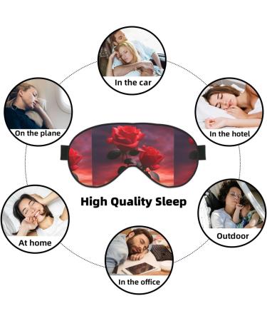 Buy Two Red Roses Unisex Elastic Adjustable Blackout Sleep Eye Mask | Ideal for Travel Yoga Home & Office Naps - International Shipping Available - Buy Online on GoSupps.com