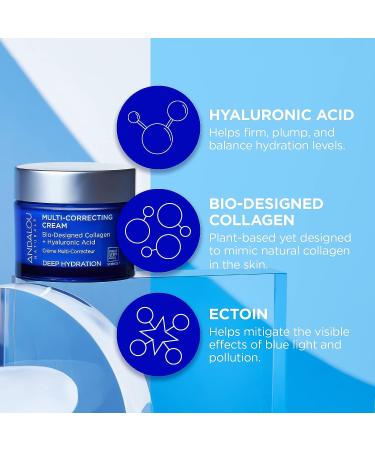 Andalou Naturals Deep Hydration Multi Correcting Cream 1.7 Oz - Hydrating Face Moisturizer - Buy Online on GoSupps.com