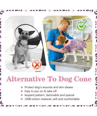 Kuoser Dog Body After Surgery - Breathable Post-Op Recovery Suit for Dogs & Cats | Anti-Licking E-Collar Alternative in XS Pink - Buy Online on GoSupps.com