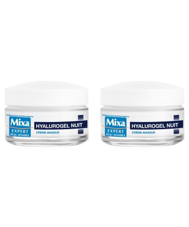 Mixa Expert Sensitive Skin - Hyalurogel Night - Moisturizing Cream-Mask - Restorative Sleep - 50 ml