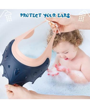 RosewineC Crown Shape Baby Shower Cap - Adjustable Eye and Ear Protection for Kids (Blue) - Buy Online on GoSupps.com