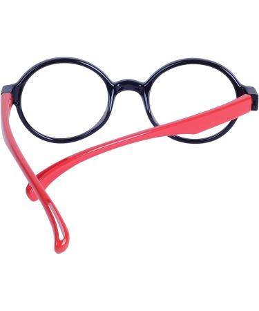 Children's Blue Light Filter Glasses - UV Block TR90 Round Frame for Young Girls with Anti-Slide Band & Red Case - Buy Online on GoSupps.com