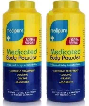 DPNY 2 MEDIPURE MEDICATED BODY POWDER 100% TALC FREE HELPS COOL ITCHY IRRITATED SKIN