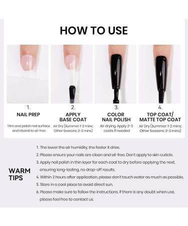 MIZHSE Clear Top Coat Nail Polish - Quick Dry Non-Gel High Shine Glossy Finish for DIY Manicure - 0.5 fl oz (15 ml) - Perfect for Home Use - Buy Online on GoSupps.com