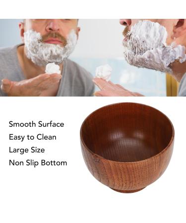 Shaving Bowl with Enlarged Mouth | Sour Jujube Wood Soap Cup for Men Ideal for Practical Use - Buy Online on GoSupps.com