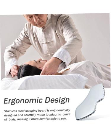 Stainless Steel Gua Sha Tool - 3.9 Metal Facial Massage Comb for Tight Skin & Muscle Pain Relief - Portable & Effective Gua Sha Therapy - Buy Online on GoSupps.com