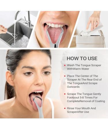 Stainless Steel Tongue Cleaner - Gently Eliminates Bad Breath & Freshens Mouth | International Shipping - Buy Online on GoSupps.com