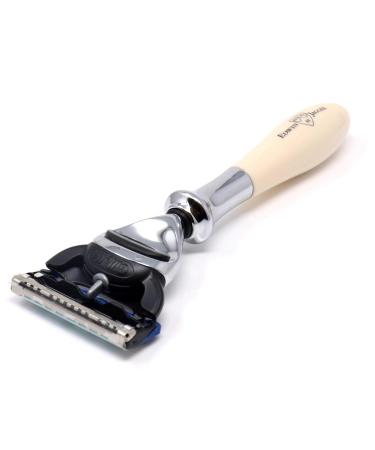 Edwin Jagger Plaza Shaving Handle for Gillette Fusion - Imitation Ivory | Premium Shaving Accessories - Buy Online on GoSupps.com