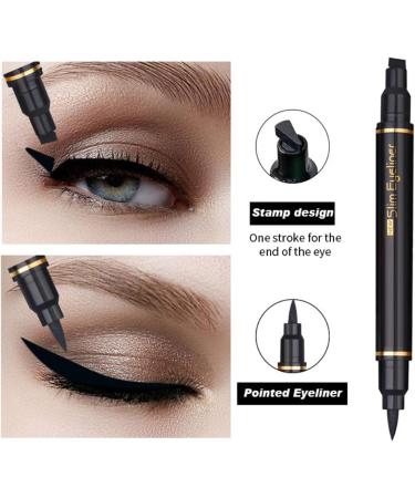Liquid Eyeliner Pen Double Side Liquid Eyeliner Stamp Pen Set 6 Pieces Waterproof and Smudge Resistant Beauty Cosmetics for Women for Travel Dating Wedding Stage Party Performance and - Buy Online on GoSupps.com