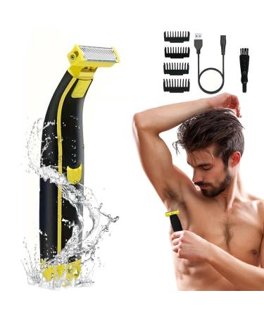 IPX5 Electric Razor for Men - Men's Electric Shaver with 4 Limit Combs Body Shavers for Men Wet and Dry Shaver for Men Body Grooming Essentials for Beard/Chest/Armpit/Arm/Leg/Full Body