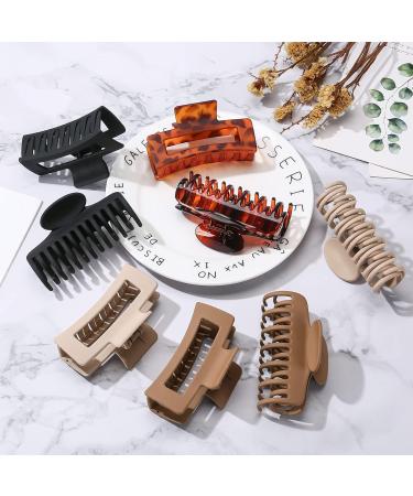 4.1 Inch Upgraded Large Claw Clips for Women Thick Hair - 8 Pack Strong Hold Hair Clips for Girls - Black Leopard Design - Buy Online on GoSupps.com